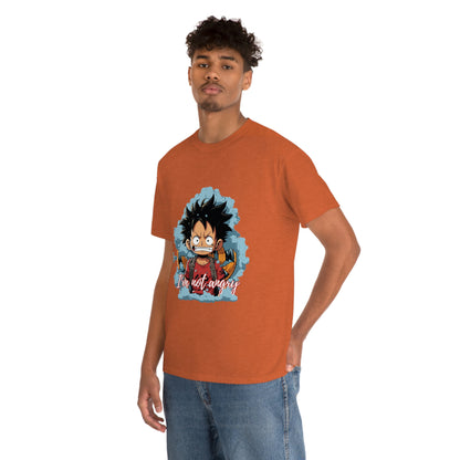 Show off your love for One Piece with our Unisex Heavy Cotton Tee featuring a cute image of Luffy, made with high-quality material and built to last.
