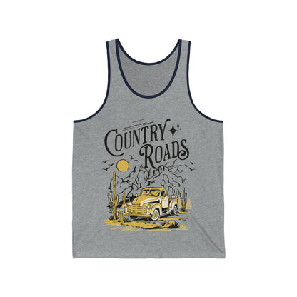 Country road a great adventures -- Unisex Jersey Tank