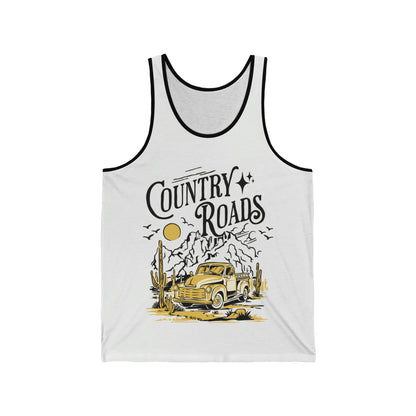 Country road a great adventures -- Unisex Jersey Tank