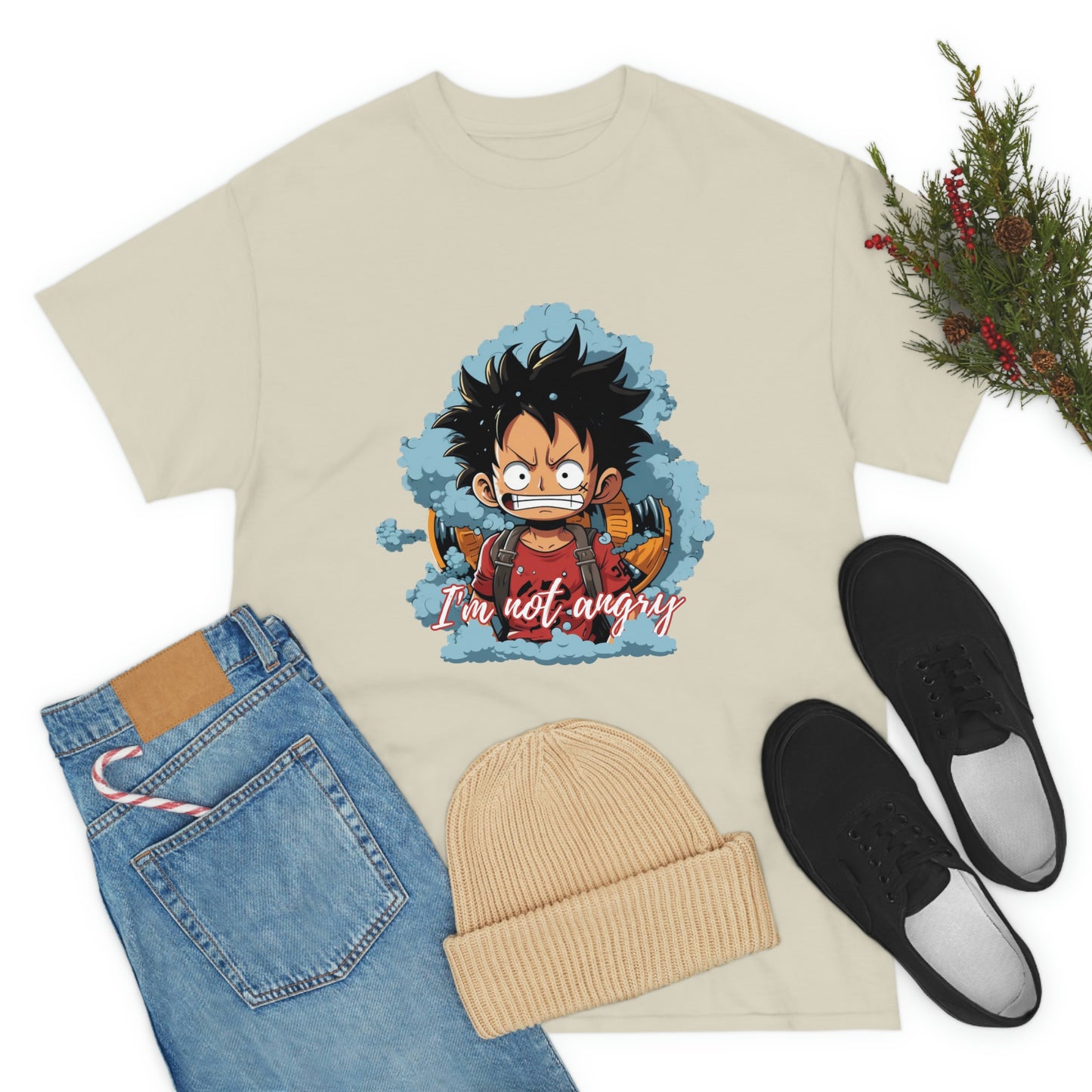 Show off your love for One Piece with our Unisex Heavy Cotton Tee featuring a cute image of Luffy, made with high-quality material and built to last.