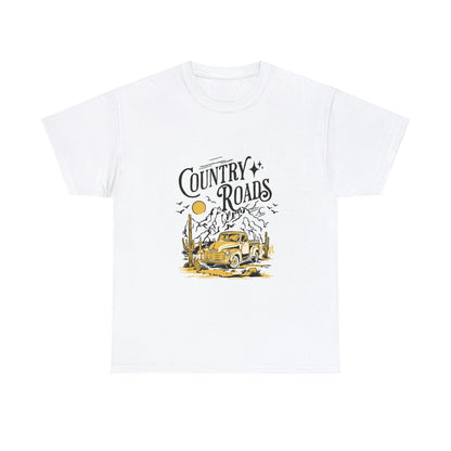 Country road a great adventures -- Unisex Heavy Cotton Tee