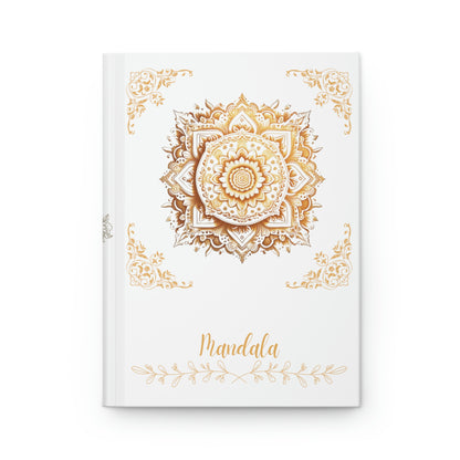 Golden Blossom: Spiritual Radiance Mandala Design Hardcover Matte Journal